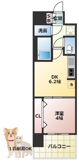 スプランディッド中之島WESTの間取り
