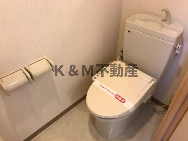 Ｖｉｌｌａ　Ｆｌｅｕｒのトイレ|落ち着いた色調のトイレです