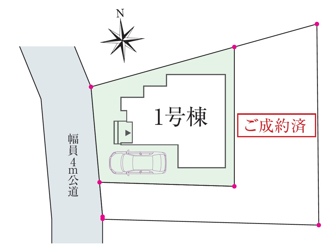 福生市熊川全２棟　新築分譲の区画図
