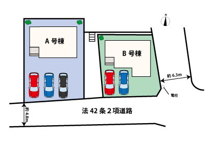 板持2丁目　新築戸建　2棟の区画図