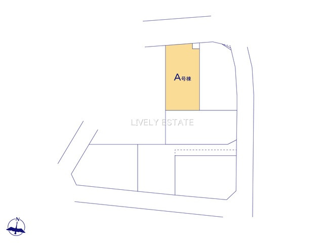 草加市谷塚仲町 新築分譲住宅 全6棟 A号棟の区画図