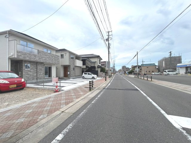 新築戸建　江南市古知野町3期　全2区画分譲の前面道路含む現地写真|■前面道路　■ヤマダ不動産　株式会社リライフ　
■夢のマイホーム購入をフルサポートします！