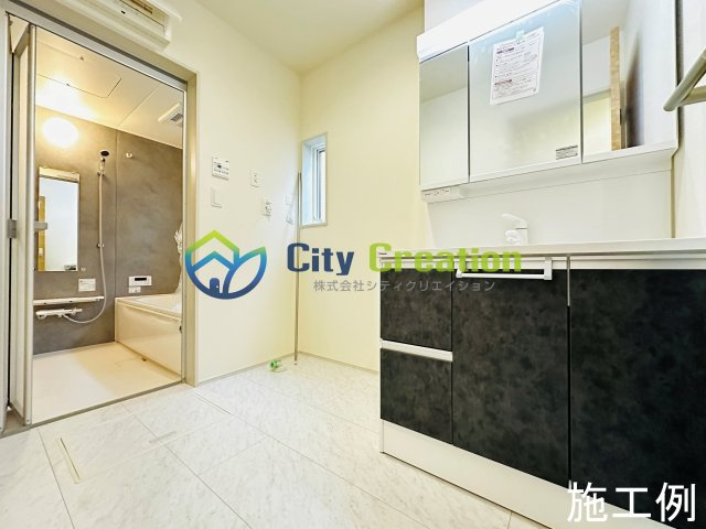 小田原市扇町　新築戸建　全1棟1号棟の独立洗面台