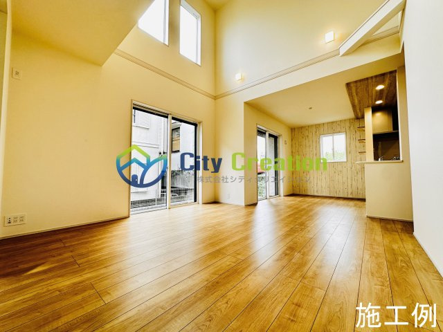 小田原市扇町　新築戸建　全1棟1号棟の居間・リビング