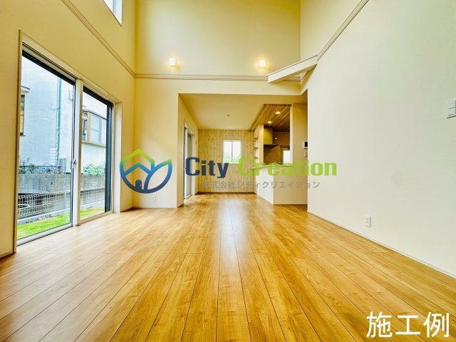 小田原市扇町　新築戸建　全1棟1号棟の居間・リビング