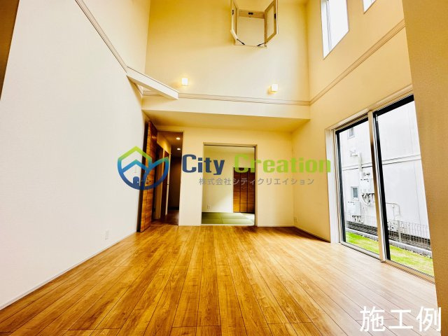 小田原市扇町　新築戸建　全1棟1号棟の居間・リビング