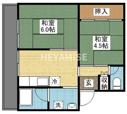 ビレッジハウス福田本町2号棟の間取り