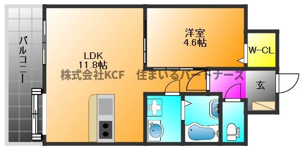 S-RESIDENCE久留米六ツ門Ⅰの間取り