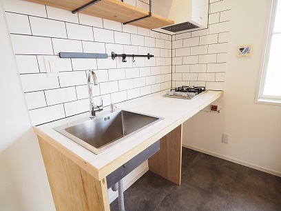 高崎市中尾町のアパートのキッチン