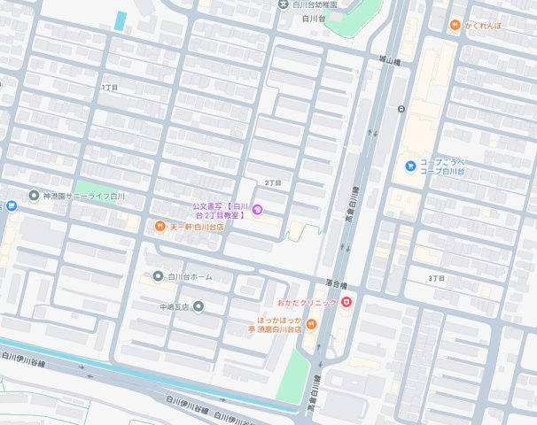 神戸市須磨区白川台　第3期　新築一戸建ての地図