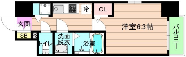 大阪市都島区中野町１丁目の賃貸マンションの間取り