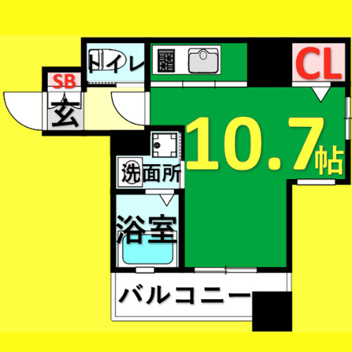 SPACE BEAT　名古屋市賃貸　仲介手数料無料の間取り