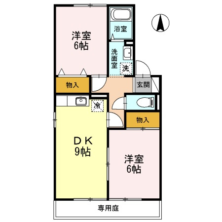 リトルバード津高　B棟の間取り