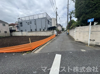 【前面道路含む現地写真】 | 中野区江原町3丁目　売地　全2区画