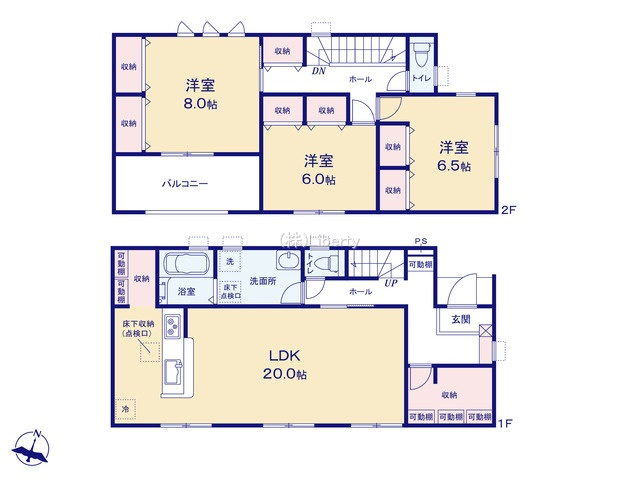 水戸市大串町2期　新築戸建の間取り