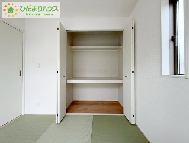 郡山市富田町第20　新築戸建　1号棟の収納|和室の収納は横開きクローゼット！
しまった物の出し入れも楽々です(^^)