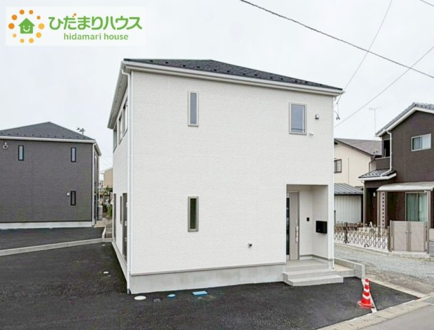 郡山市富田町第20　新築戸建　1号棟の外観|デザイナーズのようなお洒落な外観です(^^♪