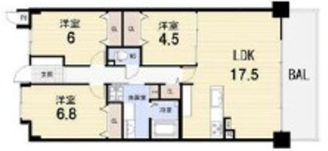 【間取り】 | S52200-京都北白川ｱｰﾊﾞﾝｺﾝﾌｫｰﾄ