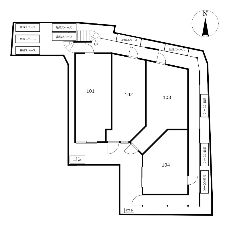 町屋PrimeCourtのその他|１F配置図