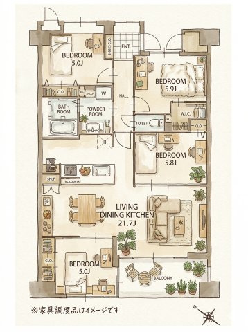 コアマンション春日ネクステージの間取り