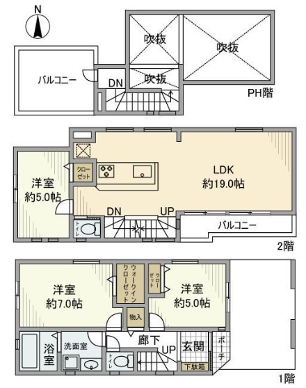 大森西3丁目戸建の間取り
