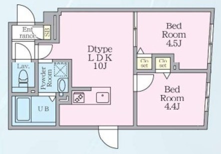 エルファーロ神楽坂Ⅲの間取り
