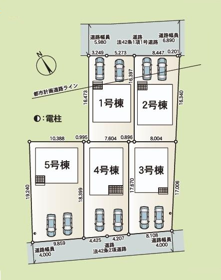土浦市小松第7　新築戸建　１号棟の区画図