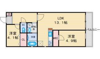 【間取り】 | LeGioieささしまライブ駅5 | 略図の為、現状優先