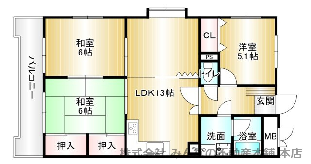 グランピア六ツ門の間取り