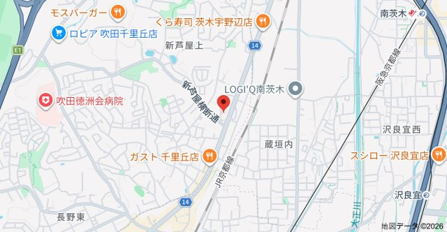 REGALEST千里丘都の地図