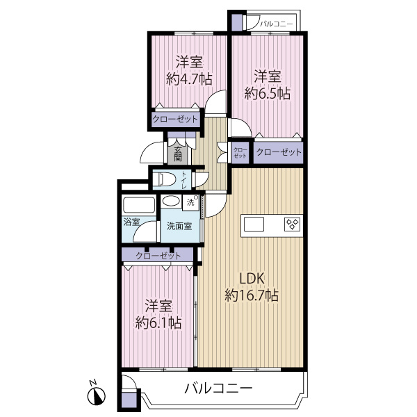 広々3LDKです