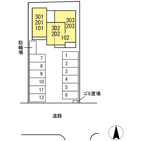 セレスティア旭町の駐車場