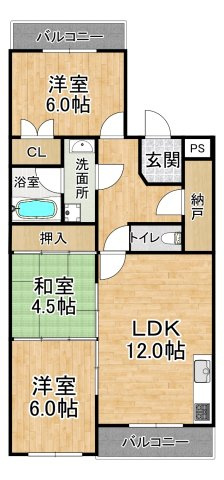 ハピネスの間取り|※間取りが現況と異なる場合は現況を優先します※