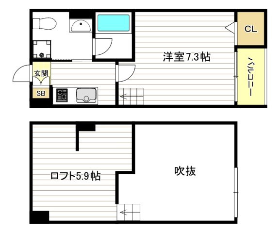 アクセル住之江の間取り