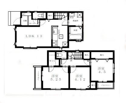 【Heartfull Town】小平津田町二丁目1526番の間取り|〇本物件【Ａ号棟】の間取・平面図です〇　敷地面積:90.23㎡　建物面積:70.59㎡　