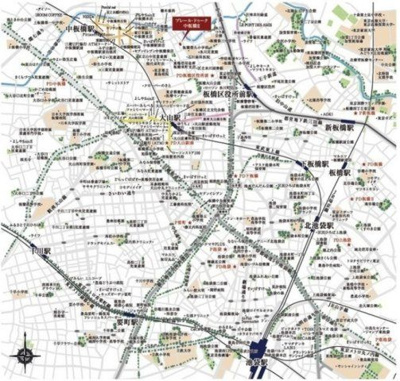【地図】 | プレール・ドゥーク中板橋Ⅱ