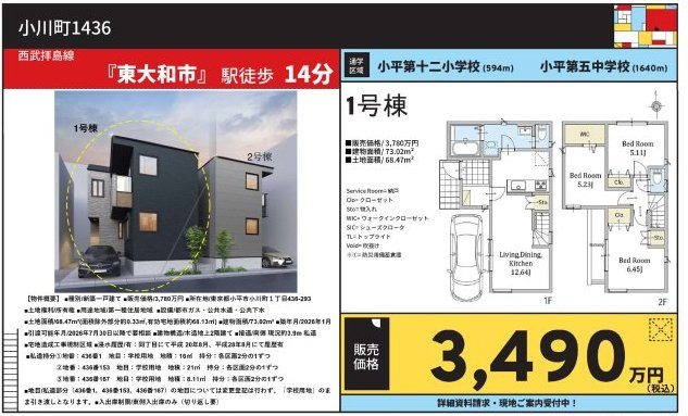 小川町1436①のその他|〇本物件の売主が作成した販売用図面です〇