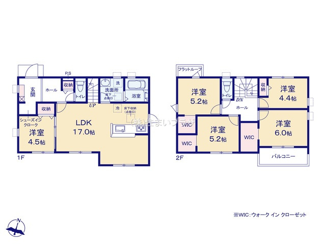仲介手数料無料）春日井市高森台六丁目２号棟の間取り