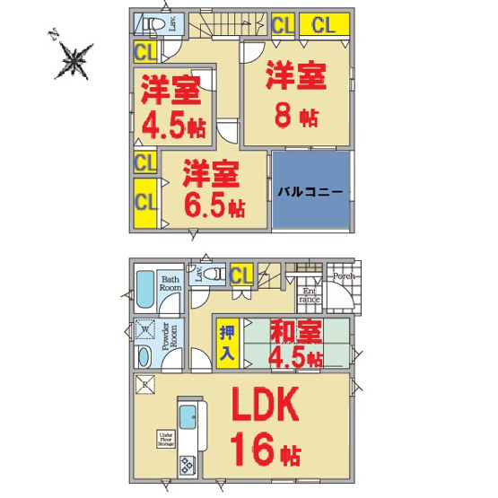 【間取り】 | 神栖市土合２号棟 | 即日のご見学も可能です。お気軽に0476-37-3888までお問合せ下さい。
