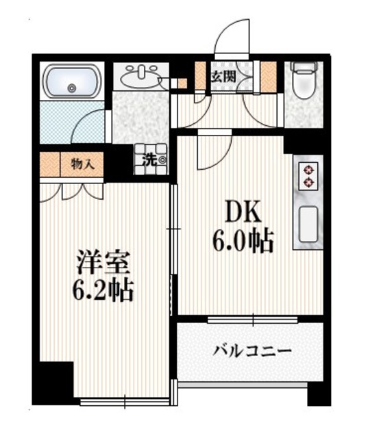 アトラス練馬の間取り|★南向き１ＤＫタイプ★