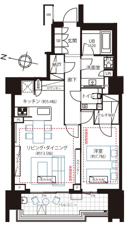 ザ・パークハウス渋谷南平台の間取り