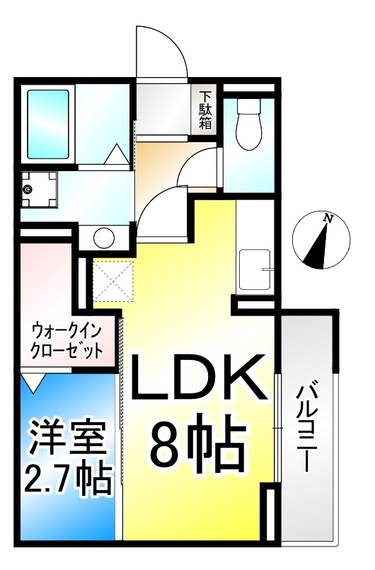 コラージュくりたの間取り