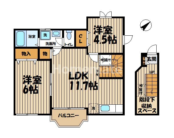 【間取り】 | フロレスタカマクラⅠ | 間取図