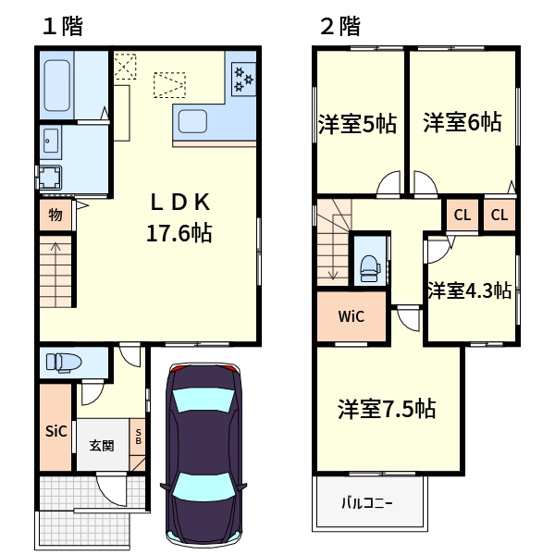 【間取り】 | 高槻市西冠1期2号棟