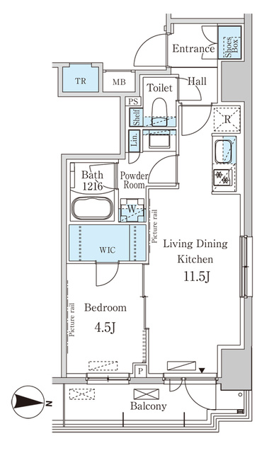 パークアクシス錦糸町ＷＥＳＴの間取り