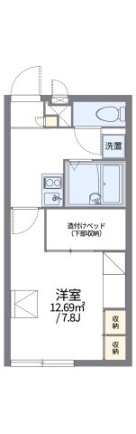 レオパレスＣＯＭＥ　ＴＲＵＥの間取り