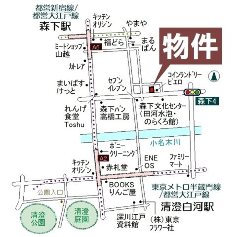 レジェンド森下の外観|地図