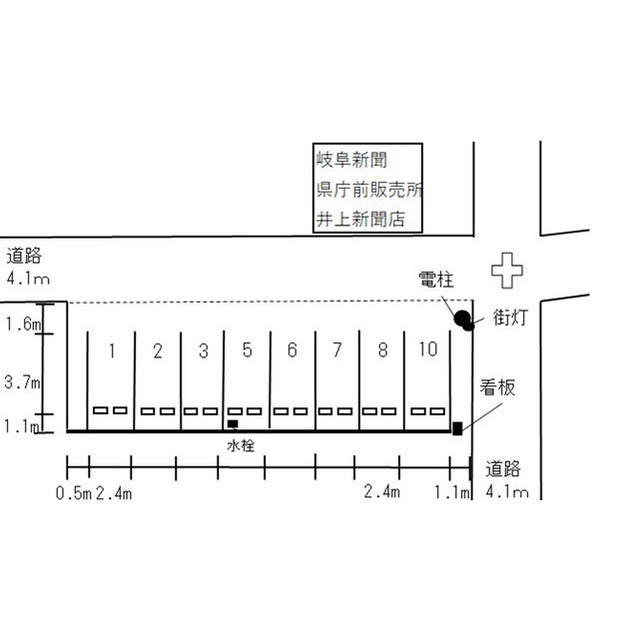 岐阜市今嶺３丁目の駐車場の間取り