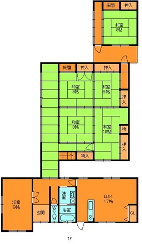 北葛城郡河合町大字川合の一戸建ての間取り