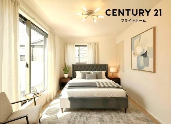横浜市保土ケ谷区上菅田町の新築一戸建の洋室|本画像はAIがCGで家具作成しており、実際の現地に家具は設置されておりません。また、販売価格に家具等は含まれておりません。